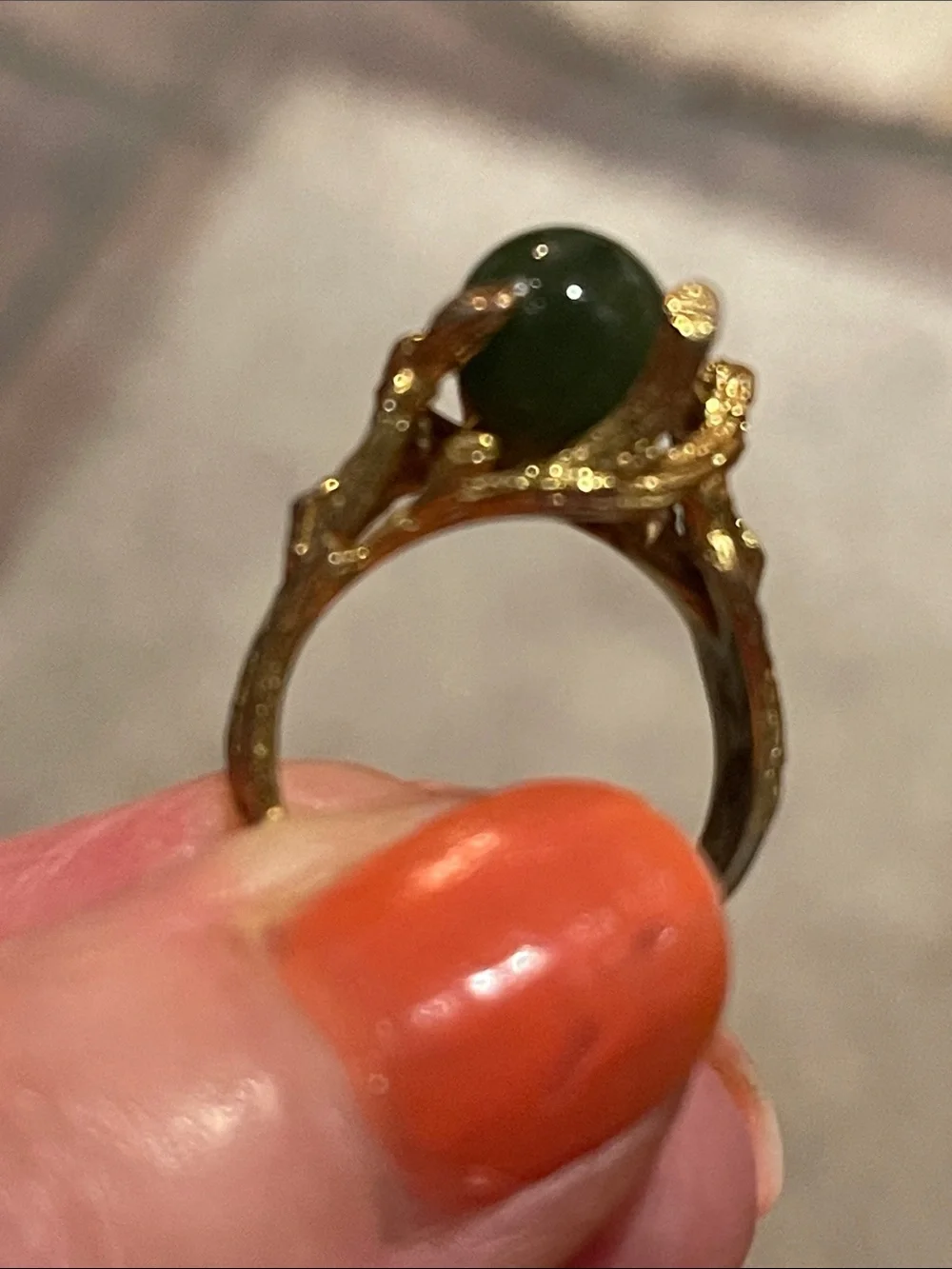 Jade Like/Natural Green Agate Ring